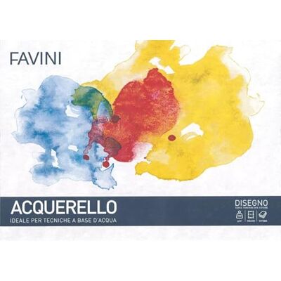 Favini Blocco Acquerello 350x500mm 340gr 10fg Favini Blocco Acquerello 350x500mm 340gr 10fg