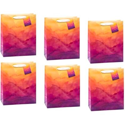 TSI Sacchetti regalo MOUNTAIN in confezione da 6 pezzi, misura grande (altezza x larghezza x profondità) 32 x 26 x 13,5 cm TSI Sacchetti regalo MOUNTAIN in confezione da 6 pezzi, misura grande (altezza x larghezza x profondità) 32 x 26 x 13,5 cm