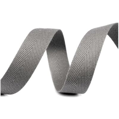 cyclingcolors Nastro in twill di cotone larghezza 14mm x lunghezza 50m, grigio cyclingcolors Nastro in twill di cotone larghezza 14mm x lunghezza 50m, grigio