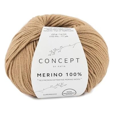 Katia Merino 100% – COLORE: CAMMELLO (65) – 50 G/Ca. 102 m lana Katia Merino 100% – COLORE: CAMMELLO (65) – 50 G/Ca. 102 m lana