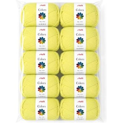 Stafil Colors Set da 10 Gomitoli Colore giallo neon – 10 Gomitoli da 50 g (500 g Totali) – Lana Acrilica per Uncinetto, Maglia, Amigurumi, Crochet e Lavori Creativi Stafil Colors Set da 10 Gomitoli Colore giallo neon – 10 Gomitoli da 50 g (500 g Totali) – Lana Acrilica per Uncinetto, Maglia, Amigurumi, Crochet e Lavori Creativi