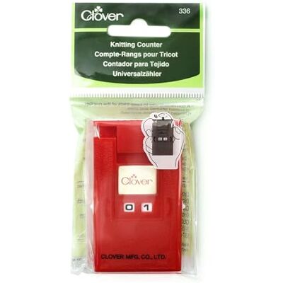 Clover Contatore per maglieria, 3,42 x 8,55 x 15,03 cm Clover Contatore per maglieria, 3,42 x 8,55 x 15,03 cm