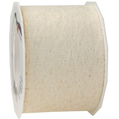 PRÄSENT Nastro di Pizzo, 72 mm, 1 unità, Colore: Crema PRÄSENT Nastro di Pizzo, 72 mm, 1 unità, Colore: Crema