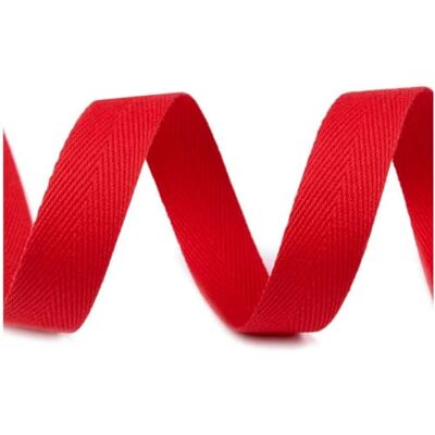 cyclingcolors Nastro in twill di cotone larghezza 14mm x lunghezza 50m, rosso cyclingcolors Nastro in twill di cotone larghezza 14mm x lunghezza 50m, rosso