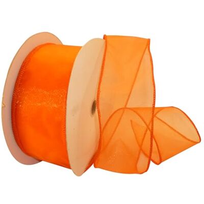 Reliant Ribbon Nastro con bordo metallico, 6,3 cm x 45 m, colore: arancione Reliant Ribbon Nastro con bordo metallico, 6,3 cm x 45 m, colore: arancione