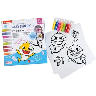 Comansi Sticker Art Baby Shark: Crea i Tuoi Adesivi 3D (1) Comansi Sticker Art Baby Shark: Crea i Tuoi Adesivi 3D (1)