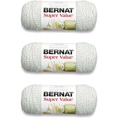 Bernat Super Value Filato, Grigio Ragg 3 Count Bernat Super Value Filato, Grigio Ragg 3 Count