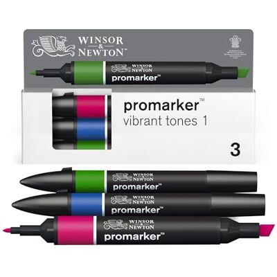 Winsor & Newton Promarker, Set di 3 Tonalità vibranti 1 Winsor & Newton Promarker, Set di 3 Tonalità vibranti 1