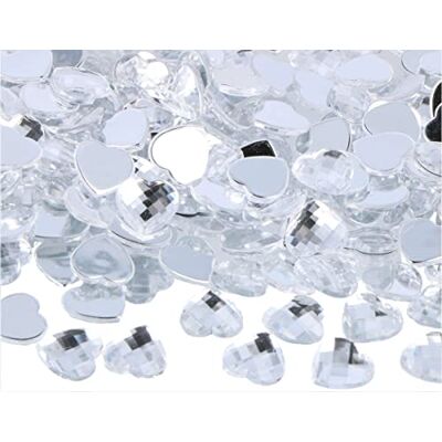 INNSPIRO Gemelli decorativi acrilici cuore trasparente 14 x 14 mm. 500 u.Ca. INNSPIRO Gemelli decorativi acrilici cuore trasparente 14 x 14 mm. 500 u.Ca.