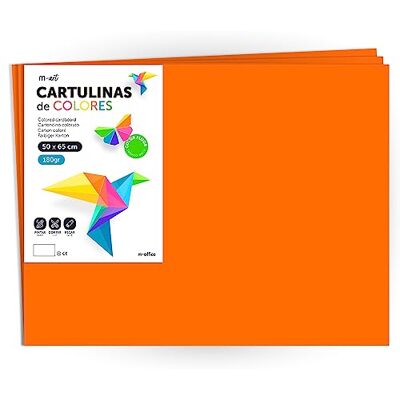 M-OFFICE - Cartulina Fluor 180g - Arancione - Colored Cardstock M-OFFICE - Cartulina Fluor 180g - Arancione - Colored Cardstock