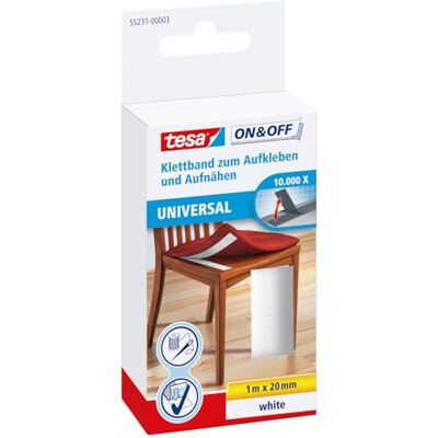 Tesa Nastro Attacca/Stacca Universale da Cucire, Bianco Tesa Nastro Attacca/Stacca Universale da Cucire, Bianco