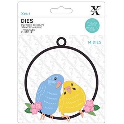 Xcut Fustelle The Budgie Bunch, 14 pezzi, in acciaio al carbonio, per arte e artigianato, utensili da taglio, per belle decorazioni, biglietti, confezioni regalo, scrapbooking, inviti, compagni di Xcut Fustelle The Budgie Bunch, 14 pezzi, in acciaio al carbonio, per arte e artigianato, utensili da taglio, per belle decorazioni, biglietti, confezioni regalo, scrapbooking, inviti, compagni di