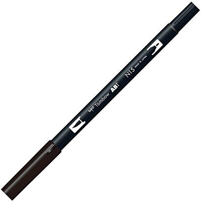 Tombow ABT Penna con doppia punta a pennello, 6 pezzi, colore: Nero Tombow ABT Penna con doppia punta a pennello, 6 pezzi, colore: Nero