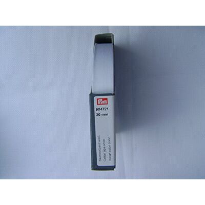 Prym Nastro in cotone, 20 mm, bianco, 100% CO Prym Nastro in cotone, 20 mm, bianco, 100% CO