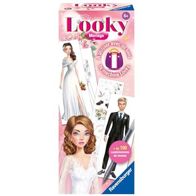 Ravensburger –Looky Matrimonio–Si usa da sola o con la macchina Looky–Modello donna e uomo–Tempo libero creativo–Disegno di moda–Stilismo–Attività rilassante e creativa–a partire dai 6 anni–23873 – Ravensburger –Looky Matrimonio–Si usa da sola o con la macchina Looky–Modello donna e uomo–Tempo libero creativo–Disegno di moda–Stilismo–Attività rilassante e creativa–a partire dai 6 anni–23873 –