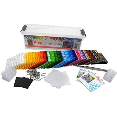 Pracht Creatives Hobby Pixel small starter box, set artigianale con 60 piastre pixel, 4 piastre base, 12 medaglioni con catena e 4 libretti di mini-template, sistema plug-in molto semplice Pracht Creatives Hobby Pixel small starter box, set artigianale con 60 piastre pixel, 4 piastre base, 12 medaglioni con catena e 4 libretti di mini-template, sistema plug-in molto semplice