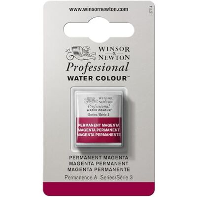 Winsor & Newton Professional Vernici ad acquerello, vivaci e resistenti alla luce, pigmenti per artisti, 1/2 GODET, colore: Magenta Permanente Winsor & Newton Professional Vernici ad acquerello, vivaci e resistenti alla luce, pigmenti per artisti, 1/2 GODET, colore: Magenta Permanente