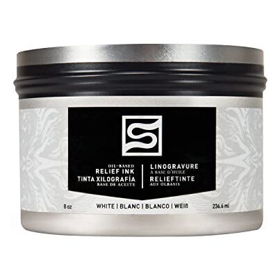 Speedball Inchiostro per stampa a blocchi di olio, 226,8 g, colore bianco, accessori per kit di stampa, stampa in rilievo, stampa a blocchi Speedball Inchiostro per stampa a blocchi di olio, 226,8 g, colore bianco, accessori per kit di stampa, stampa in rilievo, stampa a blocchi