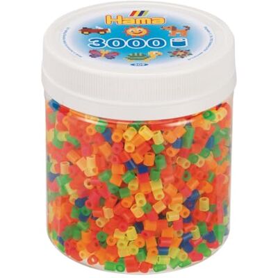 Hama Toy Prive String Beads in Potje Neon Mix (51), 3000 pezzi. Hama Toy Prive String Beads in Potje Neon Mix (51), 3000 pezzi.