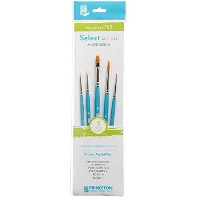 Princeton Art & Brush pennelli misti Select Artiste per olio, acrilico, acquerello Serie 3750, 115 Set Princeton Art & Brush pennelli misti Select Artiste per olio, acrilico, acquerello Serie 3750, 115 Set