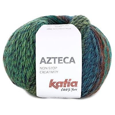 Katıa Lana Azteca gomitoli da 100 grammi e 180 metri. (Smeraldo Granato 7891) Katıa Lana Azteca gomitoli da 100 grammi e 180 metri. (Smeraldo Granato 7891)