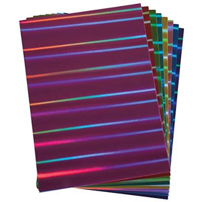 Rayher Carta effetto misto ologramma, A4, colori misti, 250g/m2, 8 colori, 8fogli Rayher Carta effetto misto ologramma, A4, colori misti, 250g/m2, 8 colori, 8fogli