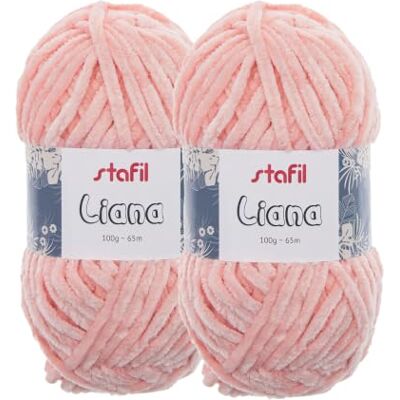 Stafil Filato Liana Effetto Morbida Ciniglia 100 g Set 2 Gomitoli Colore Rosa Stafil Filato Liana Effetto Morbida Ciniglia 100 g Set 2 Gomitoli Colore Rosa