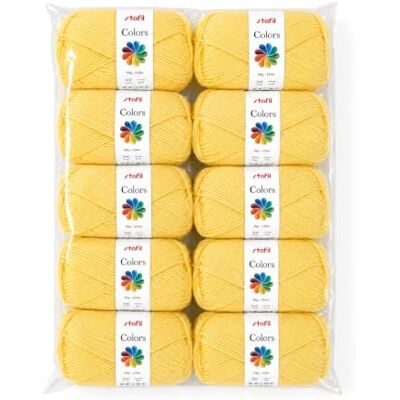 Stafil Colors Set da 10 Gomitoli Colore vaniglia – 10 Gomitoli da 50 g (500 g Totali) – Lana Acrilica per Uncinetto, Maglia, Amigurumi, Crochet e Lavori Creativi Stafil Colors Set da 10 Gomitoli Colore vaniglia – 10 Gomitoli da 50 g (500 g Totali) – Lana Acrilica per Uncinetto, Maglia, Amigurumi, Crochet e Lavori Creativi