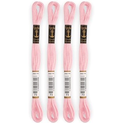 Anchor Set di 4 matasse Stranded Cotton Mouliné 100% cotone Filo da ricamo, punto croce, tela colore rosa chiaro Rif 4635000-4EA_00073 Anchor Set di 4 matasse Stranded Cotton Mouliné 100% cotone Filo da ricamo, punto croce, tela colore rosa chiaro Rif 4635000-4EA_00073