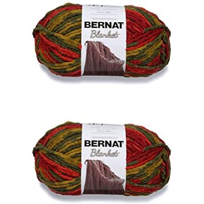 Bernat Blanket Harvest 2 confezioni da 300 g, in poliestere, 6 super voluminose, 200 m, per maglia/uncinetto Bernat Blanket Harvest 2 confezioni da 300 g, in poliestere, 6 super voluminose, 200 m, per maglia/uncinetto