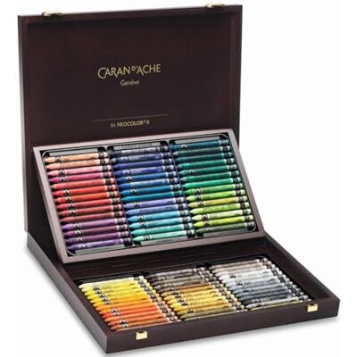 Caran d'Ache Caran DAche Neocolor II Watersoluble Wax Pastels 84 Wooden Box Caran d'Ache Caran DAche Neocolor II Watersoluble Wax Pastels 84 Wooden Box
