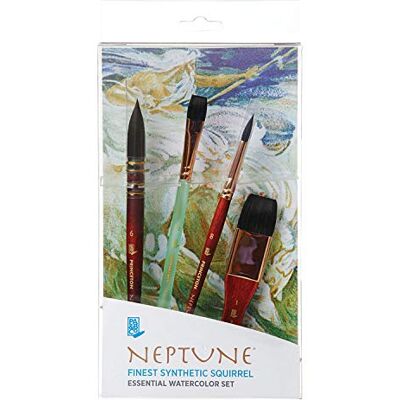 Princeton Art & Brush Neptune Syn Sh Essential, Set da 4 pezzi Princeton Art & Brush Neptune Syn Sh Essential, Set da 4 pezzi
