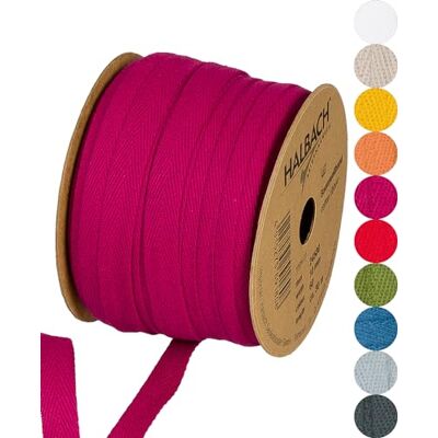 Halbach Seidenbänder Nastro di cotone 10 mm x 30 m, nastri per fai da te, nastro in tessuto per decorazioni, 100% cotone, fai da te, per lavori di cucito, colore: rosa, Halbach Seidenbänder Nastro di cotone 10 mm x 30 m, nastri per fai da te, nastro in tessuto per decorazioni, 100% cotone, fai da te, per lavori di cucito, colore: rosa,