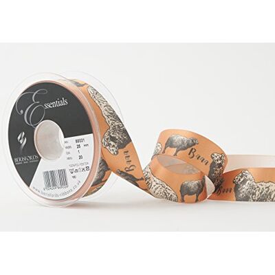Berisfords Sheep Nastro, Apricot, 25 mm Berisfords Sheep Nastro, Apricot, 25 mm