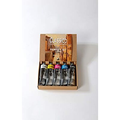 Maimeri Colori a Olio Linea Classico Set in cartone 5 Tubi 60ml colori primari Maimeri Colori a Olio Linea Classico Set in cartone 5 Tubi 60ml colori primari