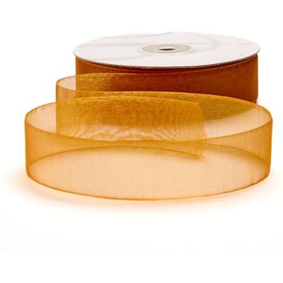 BARATTI Nastro Organza 16mm x 50m Decorativo in Poliestere Trasparente, Per Bomboniere, Regali, Feste, Fai da Te, Matrimonio, Compleanno, Artigianato, Natale, Decorazioni (Rame) BARATTI Nastro Organza 16mm x 50m Decorativo in Poliestere Trasparente, Per Bomboniere, Regali, Feste, Fai da Te, Matrimonio, Compleanno, Artigianato, Natale, Decorazioni (Rame)