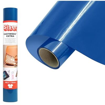 SISER ® EasyWeed® Extra Blu Royal, 30cm x 0,5mt, vinile termotrasferibile per personalizzare nylon, pelle, tessuti trattati SISER ® EasyWeed® Extra Blu Royal, 30cm x 0,5mt, vinile termotrasferibile per personalizzare nylon, pelle, tessuti trattati