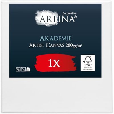 Artina Tela per Dipingere 100% Cotone Telaio in Legno Certificato FSC® 60x60cm bianca non si deforma canvas tele per pittura pittori colori acrilici set quadrata acrilico Akademie Artina Tela per Dipingere 100% Cotone Telaio in Legno Certificato FSC® 60x60cm bianca non si deforma canvas tele per pittura pittori colori acrilici set quadrata acrilico Akademie
