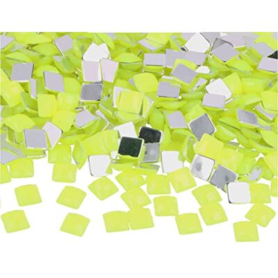 INNSPIRO Gemelli decorativi acrilici quadrati giallo fluo 8 x 8 mm. 2000 u.Ca. INNSPIRO Gemelli decorativi acrilici quadrati giallo fluo 8 x 8 mm. 2000 u.Ca.