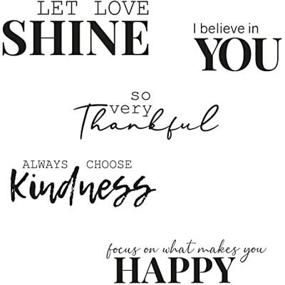 Sizzix Timbri trasparenti Sunnyside Sentiments #10 di Pete Hughes, confezione da 5 pezzi Sizzix Timbri trasparenti Sunnyside Sentiments #10 di Pete Hughes, confezione da 5 pezzi