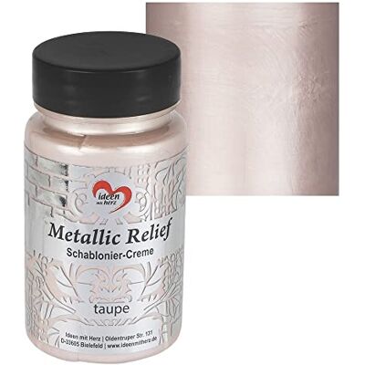 ideen mit herz Crema per Stencil in Rilievo Metallizzato, Pasta Strutturale Fine, Colore e Pasta per Stencil, 90 ml, a Base d'Acqua (Tortora) ideen mit herz Crema per Stencil in Rilievo Metallizzato, Pasta Strutturale Fine, Colore e Pasta per Stencil, 90 ml, a Base d'Acqua (Tortora)
