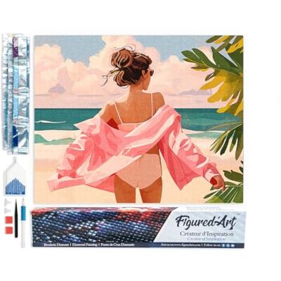 Diamond Painting Art 5D kit completo 40x50cm Tela Arrotolata Interamente da Ricoprire di Diamonds Quadrati Godersi la spiaggia Pittura Diamante Attività Creativa per Adulti Diamond Painting Art 5D kit completo 40x50cm Tela Arrotolata Interamente da Ricoprire di Diamonds Quadrati Godersi la spiaggia Pittura Diamante Attività Creativa per Adulti