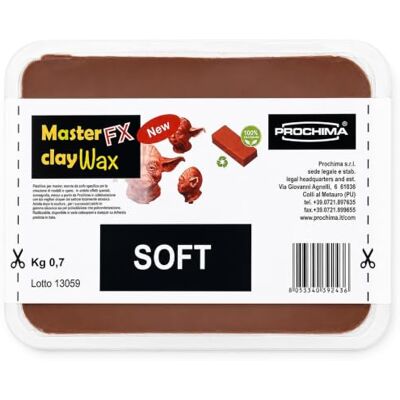 PROCHIMA , Plastilina Specifica per la Creazione di Modelli e Opere, Colore Rosso (Totalmente Atossico), 700 gr PROCHIMA , Plastilina Specifica per la Creazione di Modelli e Opere, Colore Rosso (Totalmente Atossico), 700 gr