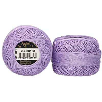 Anchor Filato di Perle 12, Spessore: 12, Presentazione: 5G, Lunghezza: 56M 108 Fili da Ricamo Anchor Filato di Perle 12, Spessore: 12, Presentazione: 5G, Lunghezza: 56M 108 Fili da Ricamo