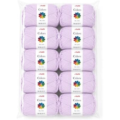 Stafil Colors Set da 10 Gomitoli Colore malva – 10 Gomitoli da 50 g (500 g Totali) – Lana Acrilica per Uncinetto, Maglia, Amigurumi, Crochet e Lavori Creativi Stafil Colors Set da 10 Gomitoli Colore malva – 10 Gomitoli da 50 g (500 g Totali) – Lana Acrilica per Uncinetto, Maglia, Amigurumi, Crochet e Lavori Creativi