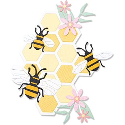 Sizzix Thinlits Die Set 11PK Bee Hive di Olivia Rose Capitolo 2 2022 Sizzix Thinlits Die Set 11PK Bee Hive di Olivia Rose Capitolo 2 2022