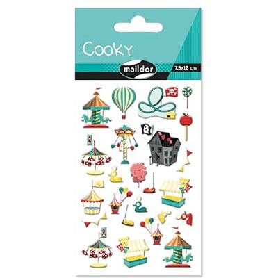 Maildor ADESIVI 3D Cooky confezione da 10 fogli 12x8 cm 280 adesivi festa di paese Maildor ADESIVI 3D Cooky confezione da 10 fogli 12x8 cm 280 adesivi festa di paese