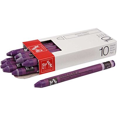 Caran d'Ache NEOCOLOR II 110 LILA/LILAC () / Pastelli da 10 pezzi (Confezione da 1 pezzo)/Cera verniciabile ad acqua/Per carta, cartone, vetro, legno, pelle, pietra Caran d'Ache NEOCOLOR II 110 LILA/LILAC () / Pastelli da 10 pezzi (Confezione da 1 pezzo)/Cera verniciabile ad acqua/Per carta, cartone, vetro, legno, pelle, pietra