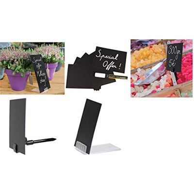 SECURIT Set Da 20 Etichette Per Pennarelli A Gesso Liquido Per Caffè, Ristoranti, Bar, Negozi Formato A6 Supporti e 1 Pennarello Bianco Inclusi 14,3x10,5x0,1cm Colore Nero SECURIT Set Da 20 Etichette Per Pennarelli A Gesso Liquido Per Caffè, Ristoranti, Bar, Negozi Formato A6 Supporti e 1 Pennarello Bianco Inclusi 14,3x10,5x0,1cm Colore Nero