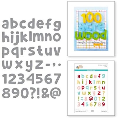 Spellbinders Fustelle con lettere dell'alfabeto, numeri e altro di Pooh della collezione SSay Cheese Classic Pooh in collaborazione con semplici storie Spellbinders Fustelle con lettere dell'alfabeto, numeri e altro di Pooh della collezione SSay Cheese Classic Pooh in collaborazione con semplici storie